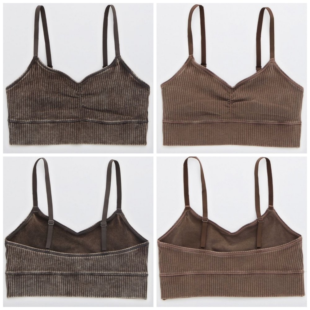 Aerie OFFLINE OG Acid Wash Lounge Bralette Large